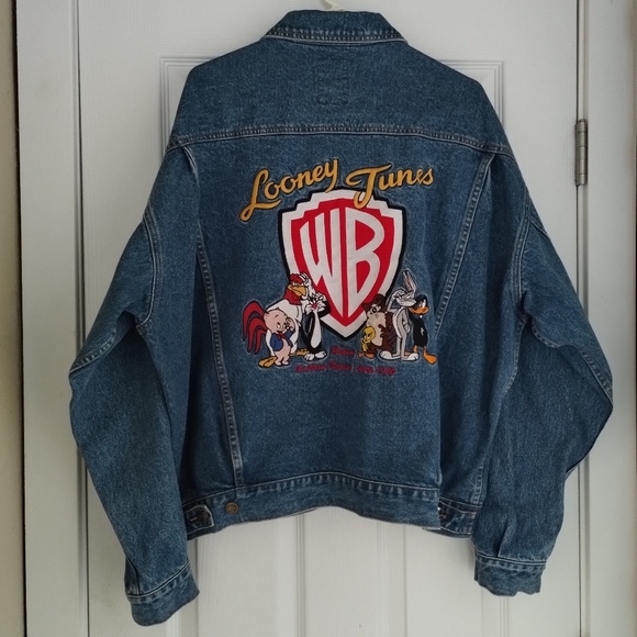 Warner Bros. Other - Vintage Warner Brothers Looney Tunes Denim Jacket Mens size Large